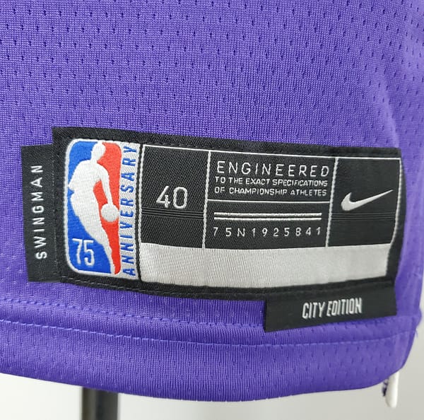 NBA 75th Anniversary Kings Williams#55 Black Purple - Image 4
