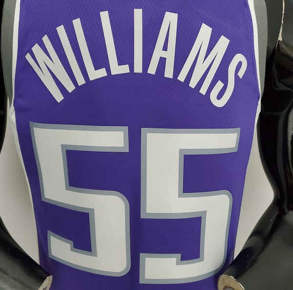 NBA 75th Anniversary Kings Williams#55 Black Purple - Image 7