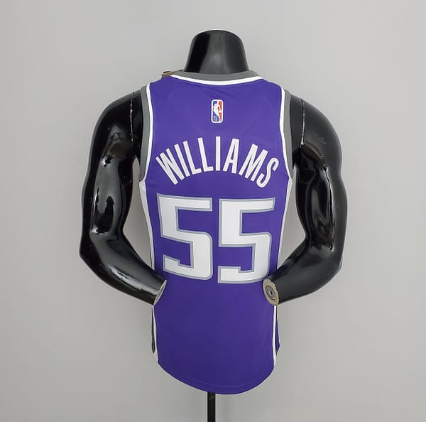 NBA 75th Anniversary Kings Williams#55 Black Purple - Image 9