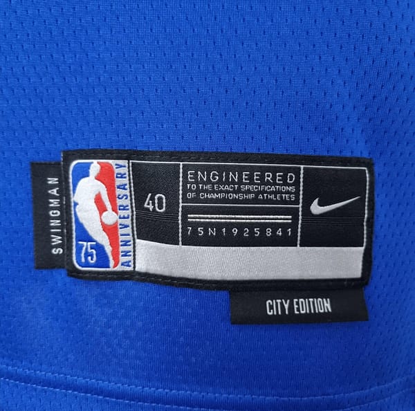 75th Anniversary Lin #17 New York Knicks Blue NBA Jersey - Image 2