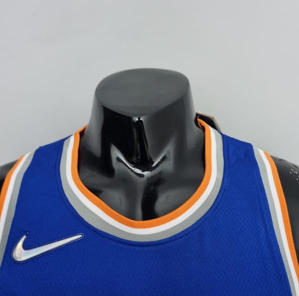 75th Anniversary Lin #17 New York Knicks Blue NBA Jersey - Image 4