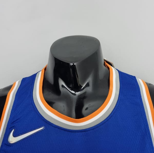 75th Anniversary Barrett #9 New York Knicks Blue NBA Jersey - Image 6