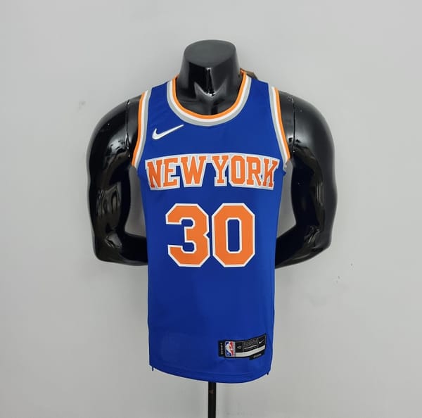 75th Anniversary Randle #30 New York Knicks Blue NBA Jersey