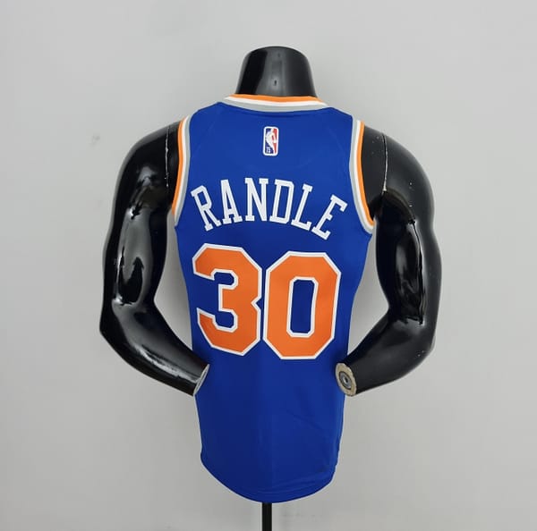 75th Anniversary Randle #30 New York Knicks Blue NBA Jersey - Image 2
