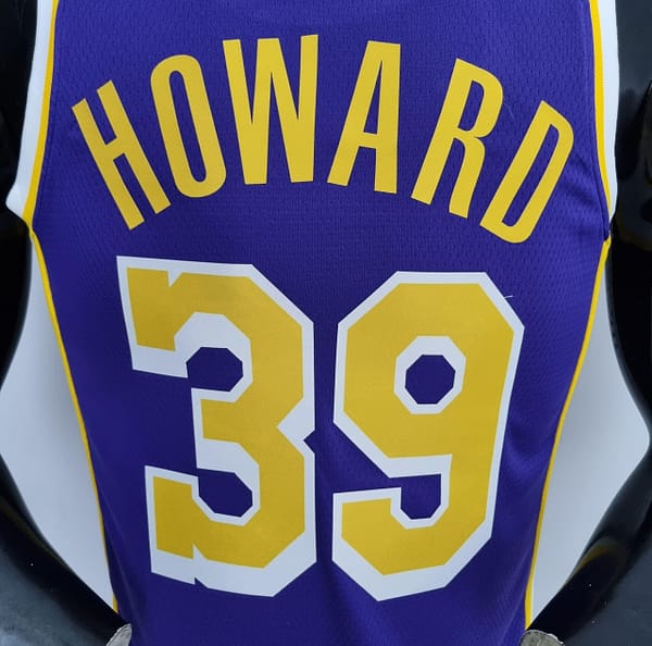 75th Anniversary Howard #39 Los Angeles Lakers Jordan Purple NBA Jersey - Image 3