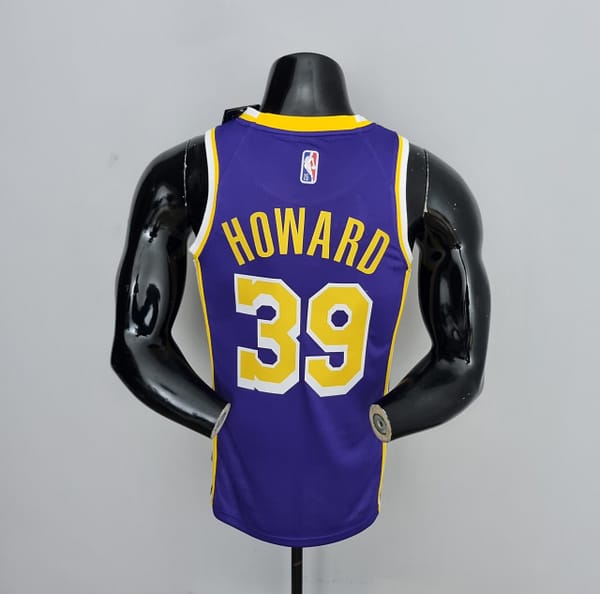 75th Anniversary Howard #39 Los Angeles Lakers Jordan Purple NBA Jersey - Image 6