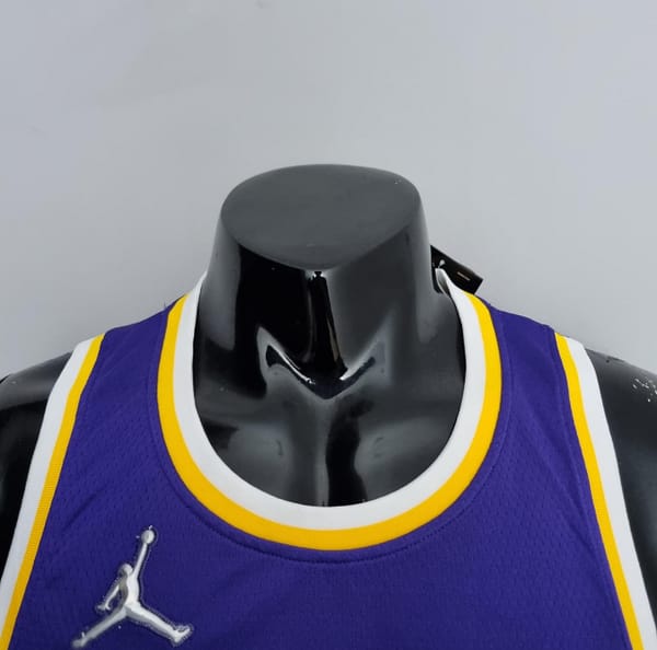 75th Anniversary James #23 Los Angeles Lakers Jordan Purple NBA Jersey - Image 6