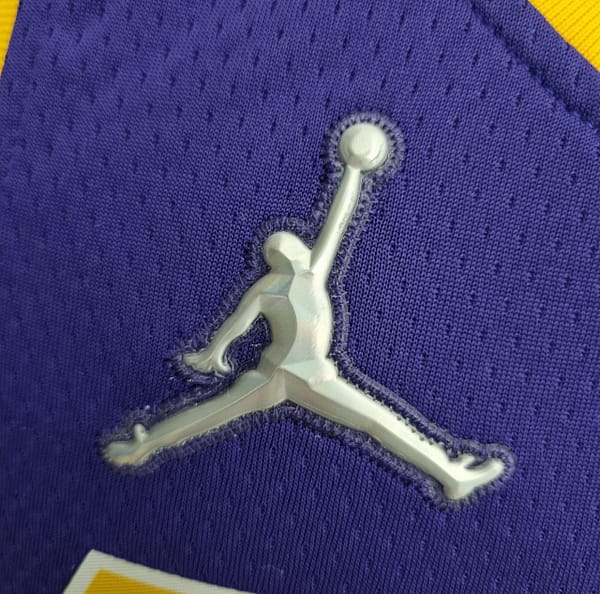 75th Anniversary James #6 Los Angeles Lakers Jordan Purple NBA Jersey - Image 3