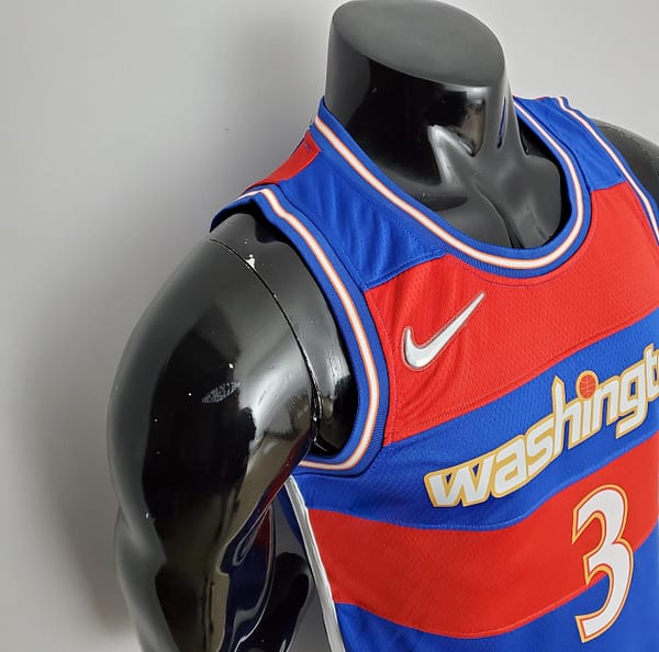 2022 Season Washington Wizards BEAL#3 Talent City Edition Blue Red NBA Jersey - Image 4