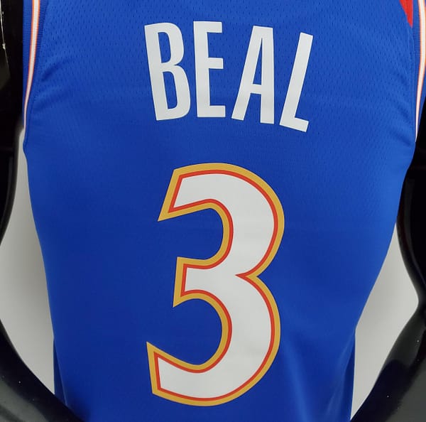 2022 Season Washington Wizards BEAL#3 Talent City Edition Blue Red NBA Jersey - Image 9