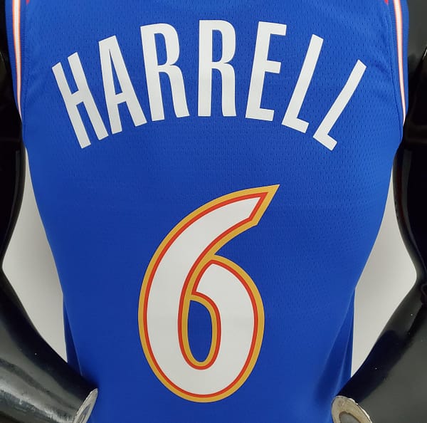 2022 Washington Wizards Harrell #6 Talent City Edition Blue-Red NBA Jersey - Image 7