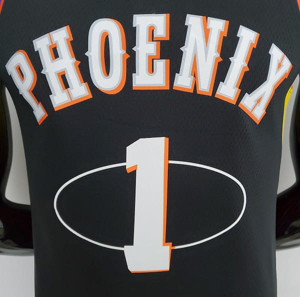 2022 Season Suns Booker #1 Suns City Edition Black NBA Jersey - Image 3