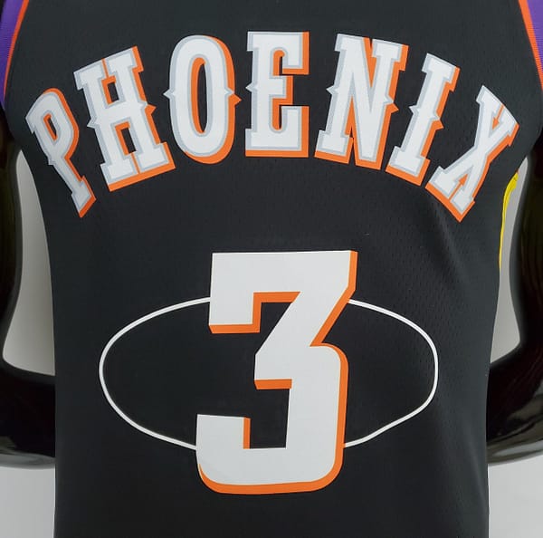 2022 Season Suns Paul #3 Suns City Edition Black NBA Jersey - Image 7