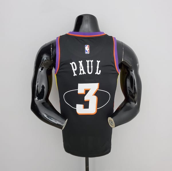 2022 Season Suns Paul #3 Suns City Edition Black NBA Jersey - Image 10