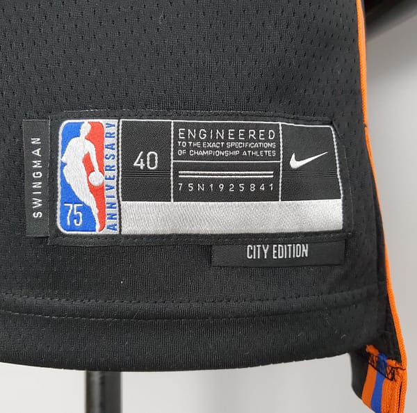 2022 Season Rose#4 Knicks Urban Edition Black NBA Jersey - Image 3
