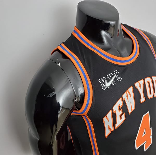 2022 Season Rose#4 Knicks Urban Edition Black NBA Jersey - Image 8
