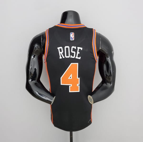 2022 Season Rose#4 Knicks Urban Edition Black NBA Jersey - Image 9