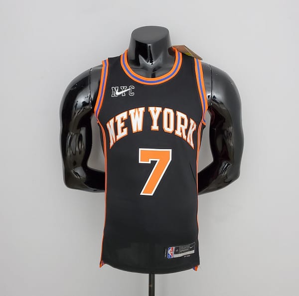 2022 Season Anthony#7 Knicks Urban Edition Black NBA Jersey