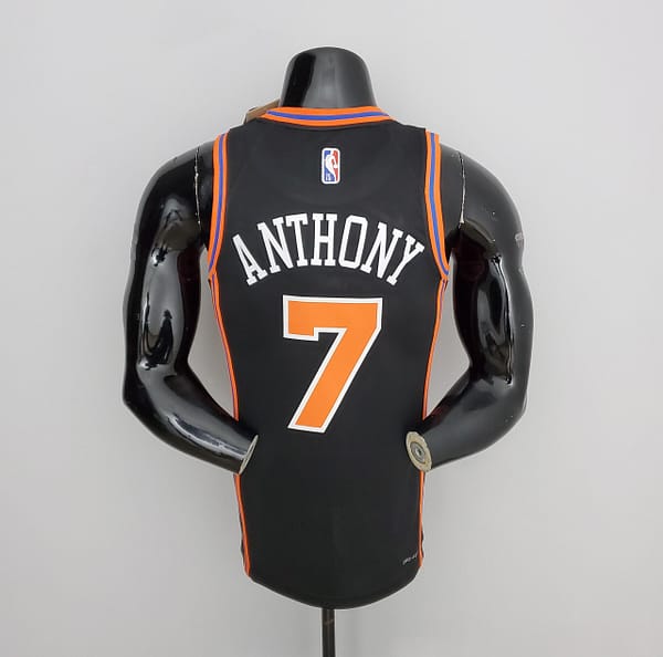 2022 Season Anthony#7 Knicks Urban Edition Black NBA Jersey - Image 5
