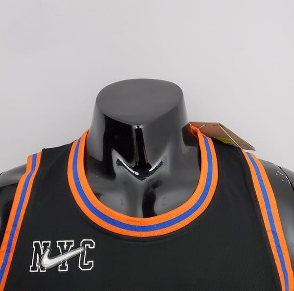 2022 Season Anthony#7 Knicks Urban Edition Black NBA Jersey - Image 7
