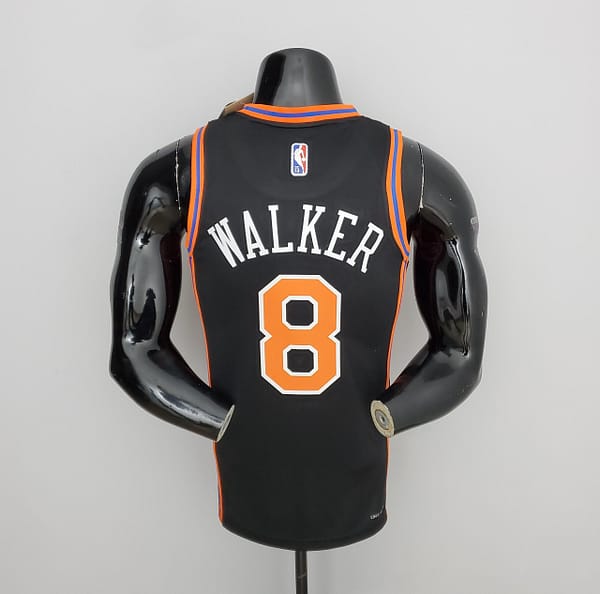 2022 Season Walker #8 Knicks Urban Edition Black NBA Jersey - Image 2
