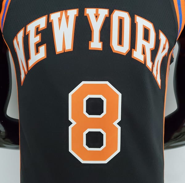 2022 Season Walker #8 Knicks Urban Edition Black NBA Jersey - Image 3