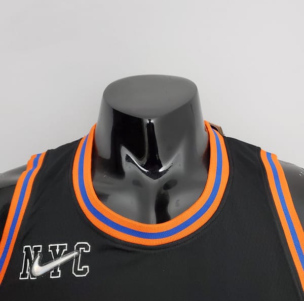 2022 Season Walker #8 Knicks Urban Edition Black NBA Jersey - Image 4