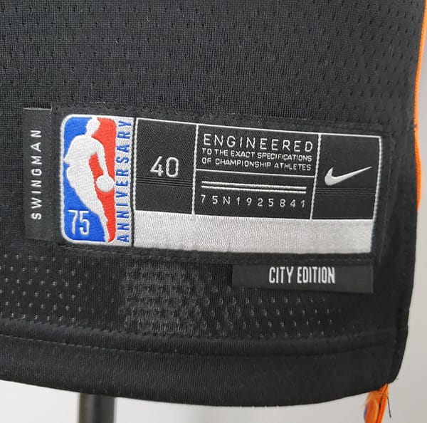 2022 Season Walker #8 Knicks Urban Edition Black NBA Jersey - Image 8