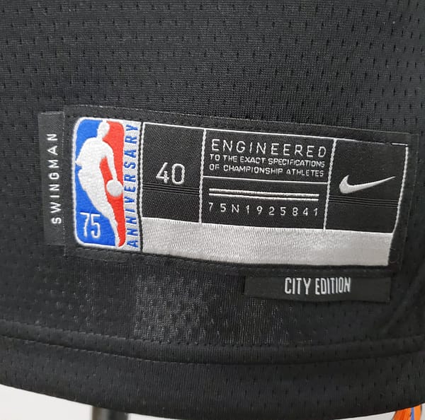 2022 Season Barrett #9 Knicks Urban Edition Black NBA Jersey - Image 2