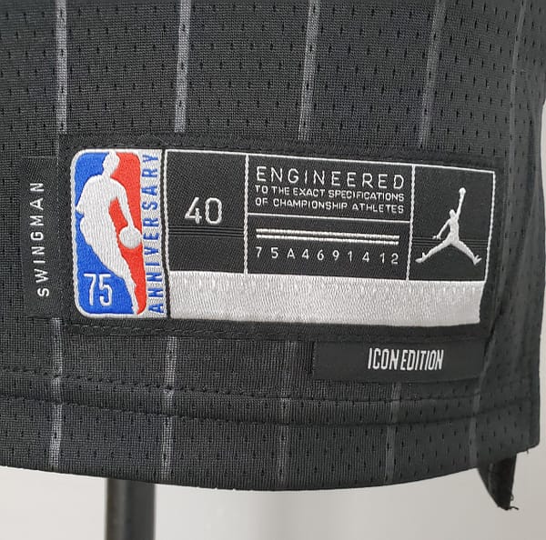 75th Anniversary Rose #1 Bulls Flyers Black NBA Jersey - Image 9