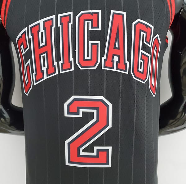 75th Anniversary Ball #2 Bulls Flyers Black NBA Jersey - Image 2