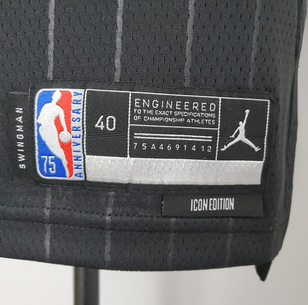 75th Anniversary Ball #2 Bulls Flyers Black NBA Jersey - Image 7