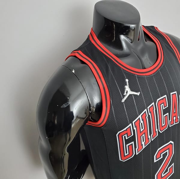 75th Anniversary Ball #2 Bulls Flyers Black NBA Jersey - Image 9