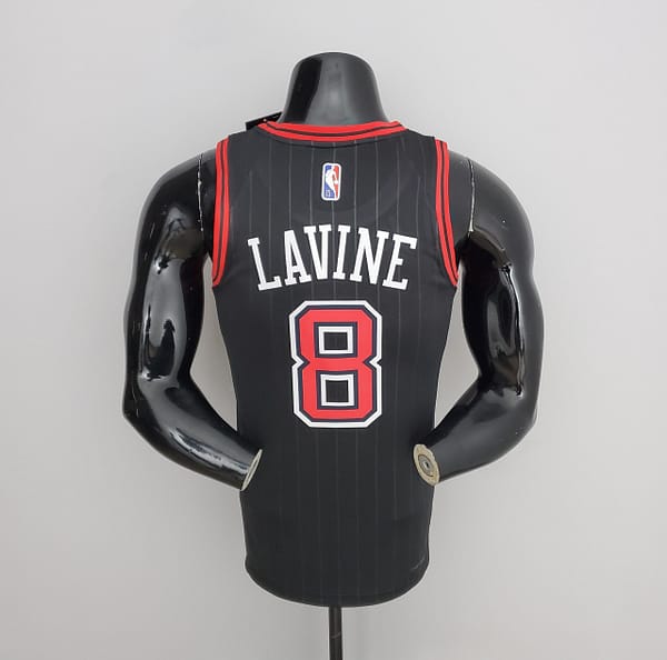 75th Anniversary LaVine#8 Bulls Flyers Black NBA Jersey - Image 2