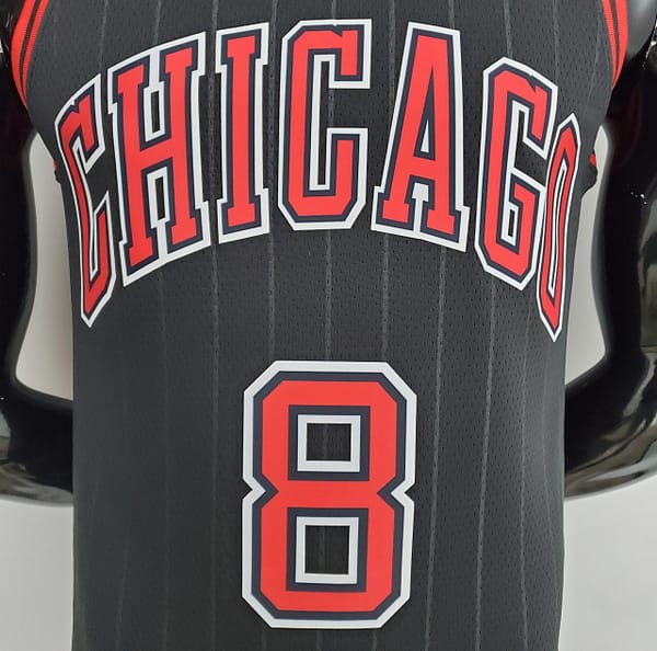 75th Anniversary LaVine#8 Bulls Flyers Black NBA Jersey - Image 3