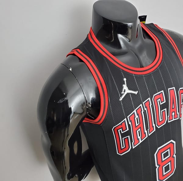 75th Anniversary LaVine#8 Bulls Flyers Black NBA Jersey - Image 6