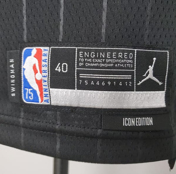 75th Anniversary Rodman#91 Bulls Flyers Black NBA Jersey - Image 3