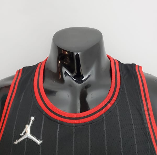 75th Anniversary Rodman#91 Bulls Flyers Black NBA Jersey - Image 9