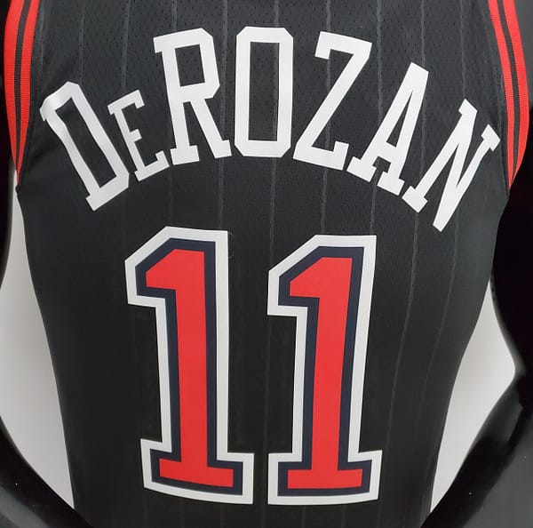 75th Anniversary DeRozan#11 Bulls Flyers Black NBA Jersey - Image 8