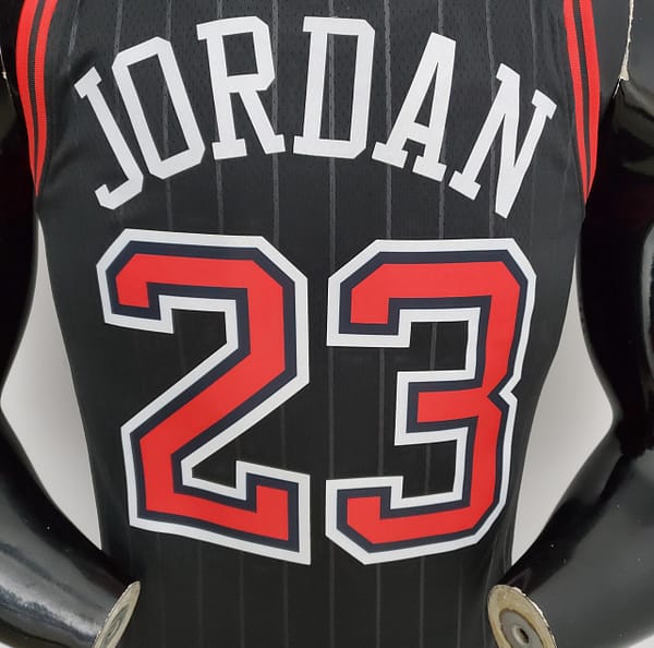 75th Anniversary Jordan #23 Bulls Flyers Black NBA Jersey - Image 3