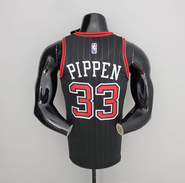 75th Anniversary Pippen#33 Bulls Flyers Black NBA Jersey - Image 2