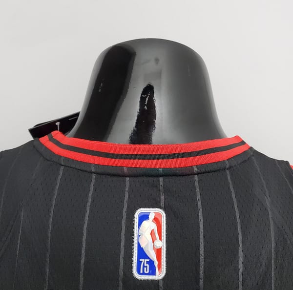 75th Anniversary Pippen#33 Bulls Flyers Black NBA Jersey - Image 3