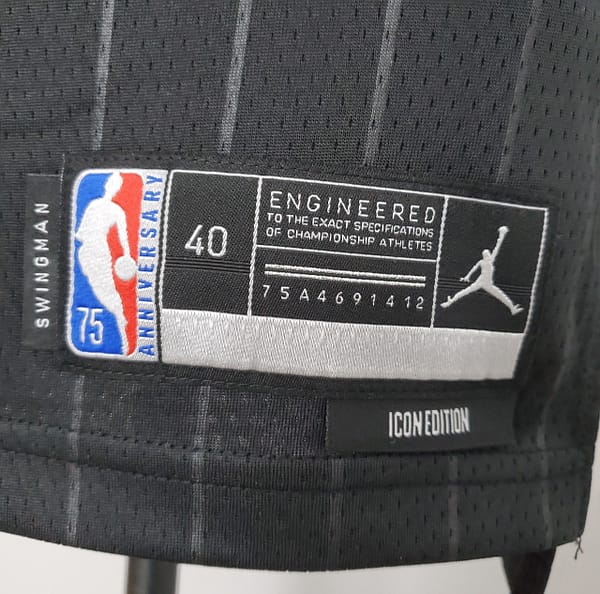75th Anniversary Pippen#33 Bulls Flyers Black NBA Jersey - Image 6