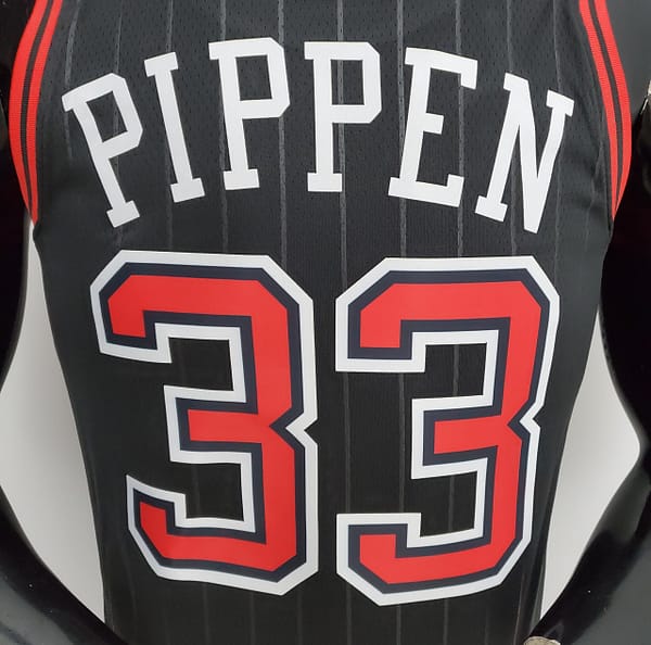 75th Anniversary Pippen#33 Bulls Flyers Black NBA Jersey - Image 8