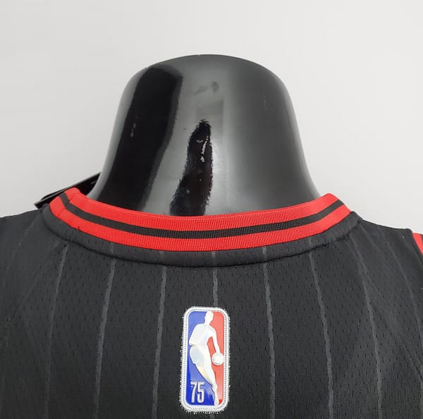 75th Anniversary Jordan #45 Bulls Flyers Black NBA Jersey - Image 5