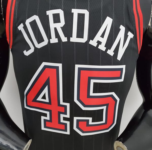 75th Anniversary Jordan #45 Bulls Flyers Black NBA Jersey - Image 7