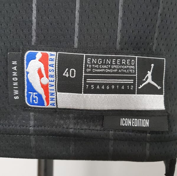 75th Anniversary Jordan #45 Bulls Flyers Black NBA Jersey - Image 8