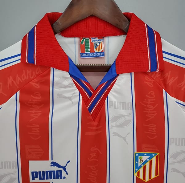 Retro Atletico Madrid 96/97 home Soccer Jersey - Image 7