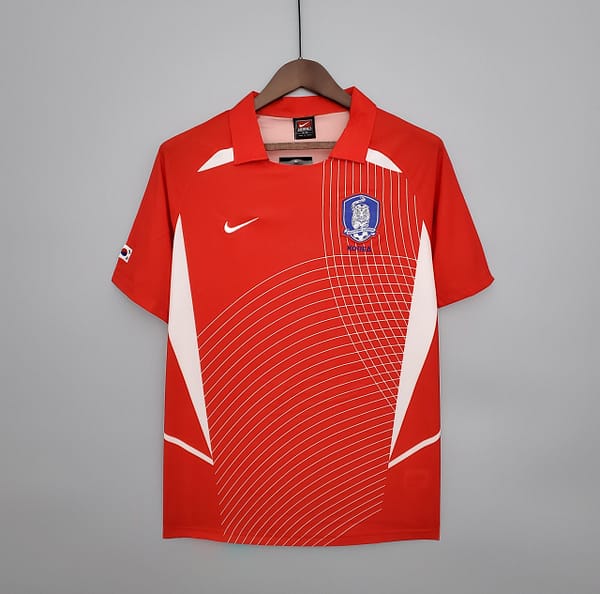 Retro 2002 Korean Red Soccer Jersey