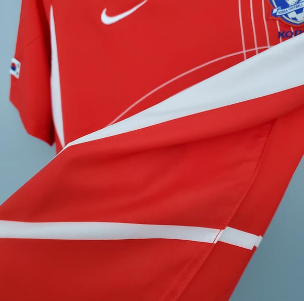 Retro 2002 Korean Red Soccer Jersey - Image 4